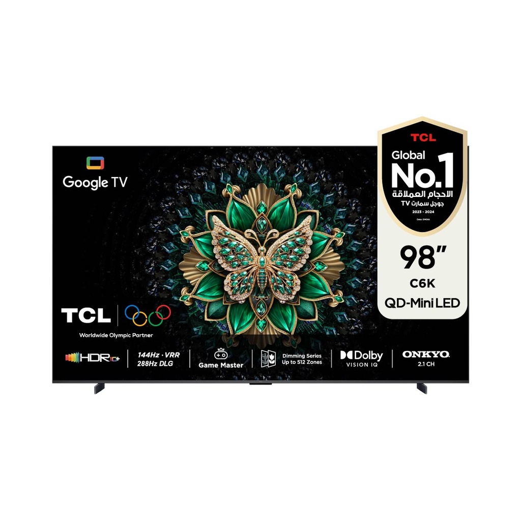 [98C6K] C6K 98-Inch QD-Mini LED 4K Up to 512* Zones 288Hz Game Accelerator HDR 1000 nits