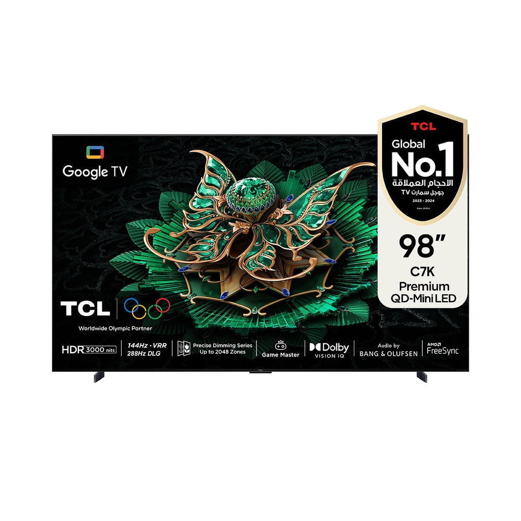 [98C7K] C7K 98-Inch Premium QD-Mini LED Up to 2048 Zones HDR 3000 nits 288Hz Game Accelerator