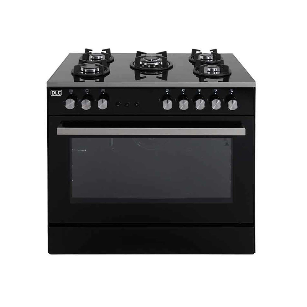[9890B] Gas Cooker (90 cm) Black Glass Top