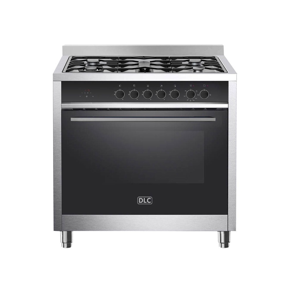 [F965TMSG2S1-D BLACK] 5 Italian SABAF Burners, 110 L, Black