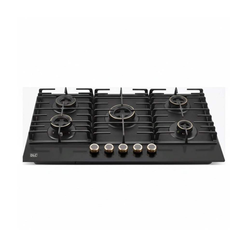[D-905SM – 901] Built-In Gas Cooker, 5 Burners, Black طباخ غازي مدمج 5 مشاعل دي ال سي