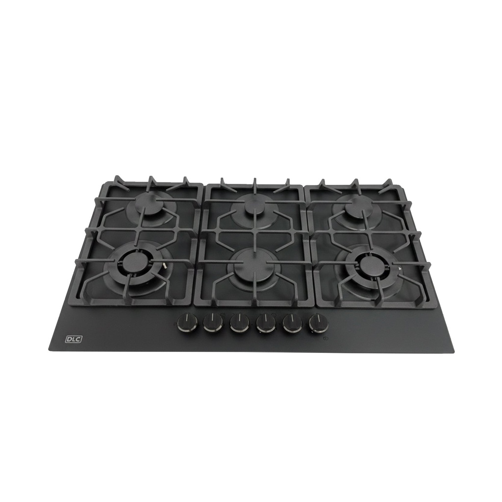 [D-906GM–1000] Built-In Gas Cooker, 6 Burners, Black طباخ غازي مدمج 6 مشاعل دي ال سي