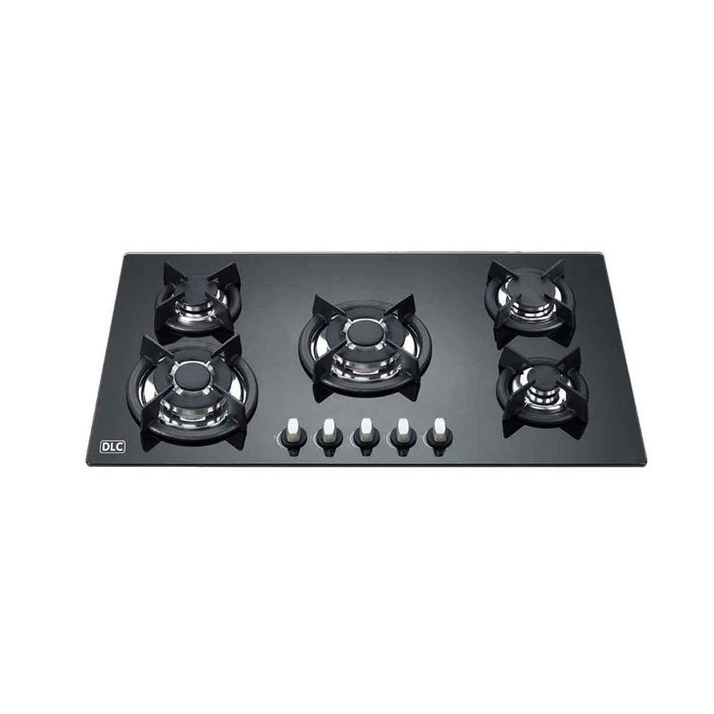 [GHG-915-A2CBS] Gas Built-In Cooker With 2 Large Eyes, 90 Cm, Black Glass