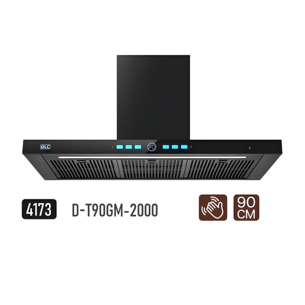 [D-T90GM-2000] Filter with Voice Command 90 cm, Black