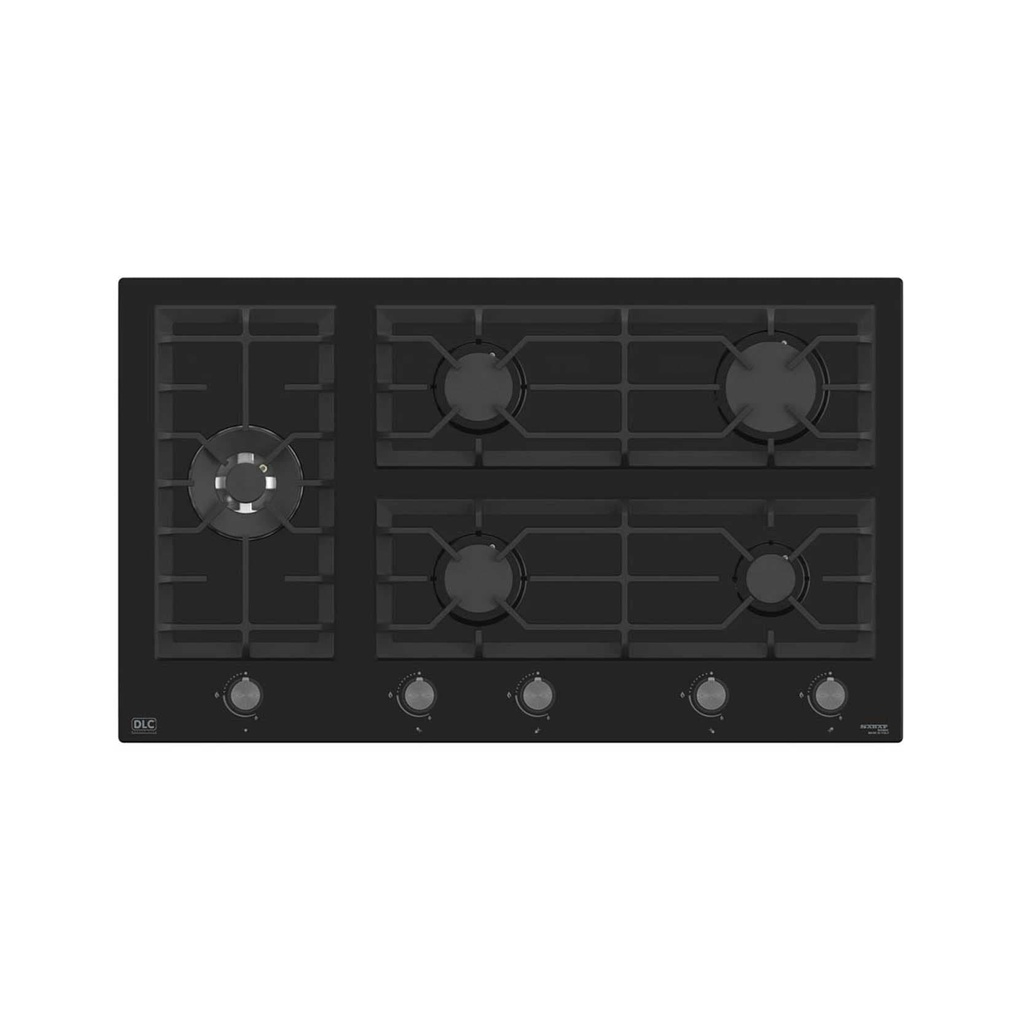 [F-G590-145] Gas Built-in Cooker (90 cm) Black Glass