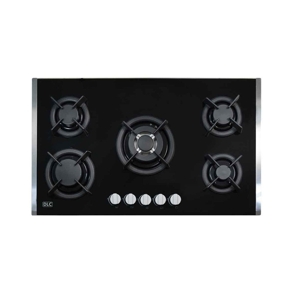 [GHG-915-DCBIS] 90cm Gas Built-In Cooker Black Glass with Steel Frame