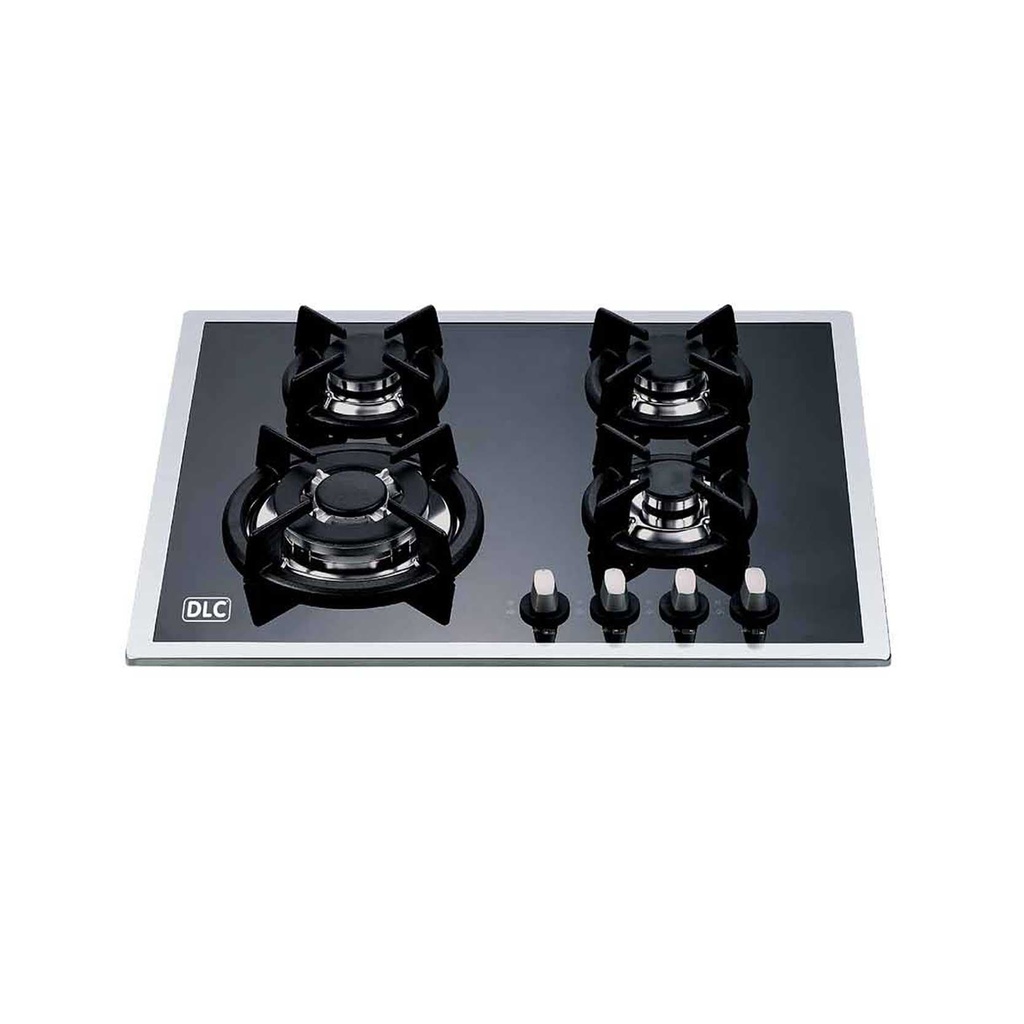 [GHG-604A-ACBIS] 60cm Gas Built-In Cooker Black Glass with Steel Frame