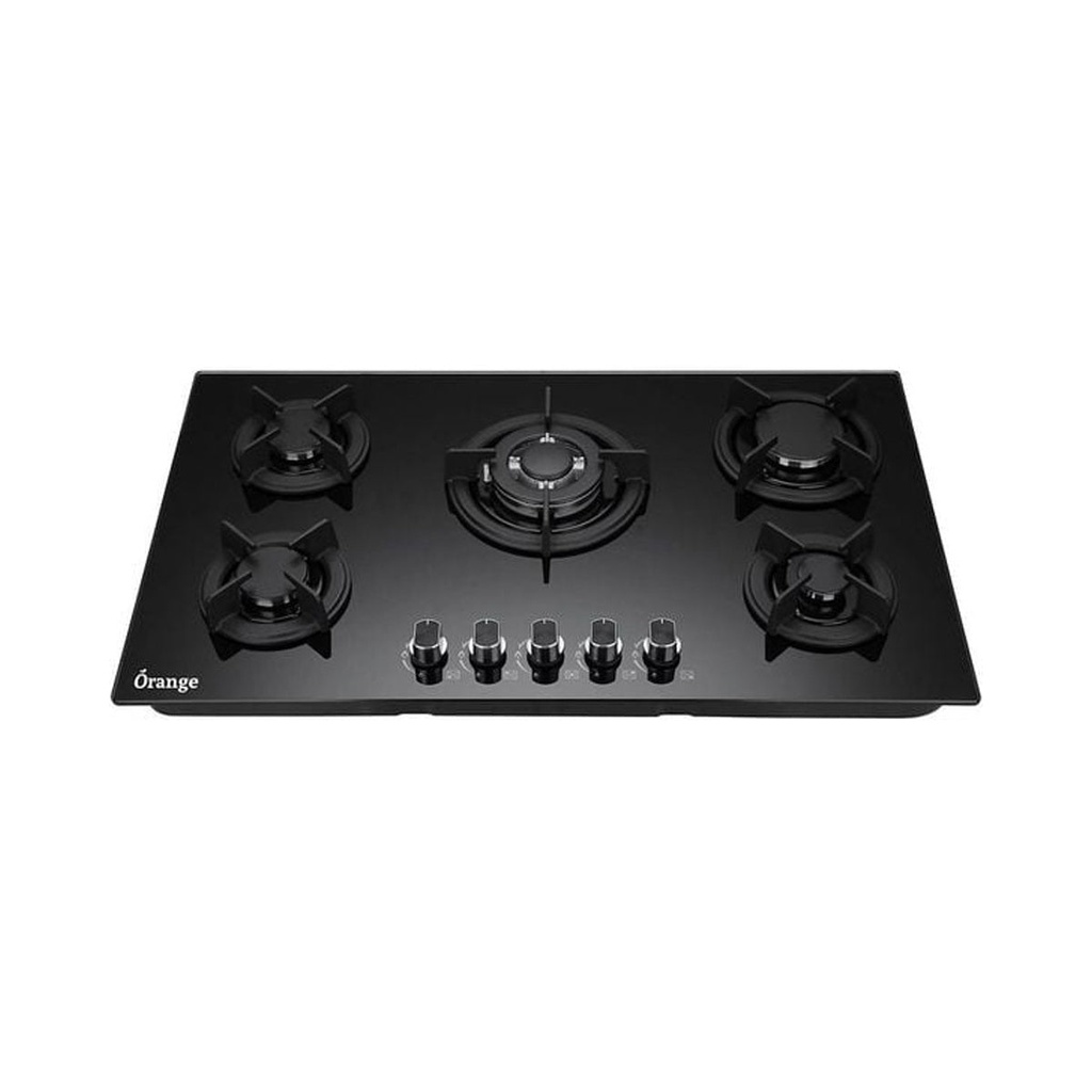 [O-6090G-1XT-CAR] Built-In Gas Cooker 5 Burners, Black