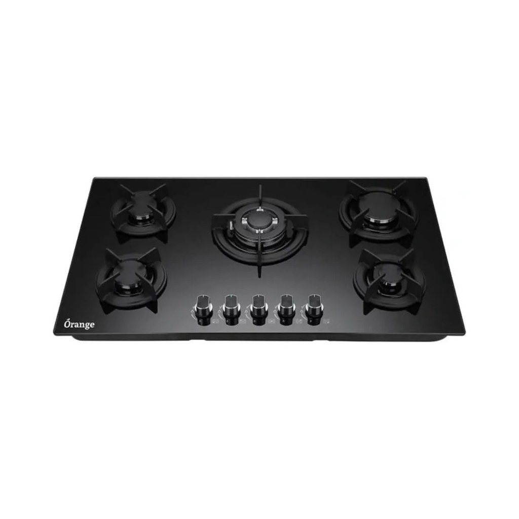 [O-6090G2XT-CAR] Built-In Gas Cooker 5 Burners, Black