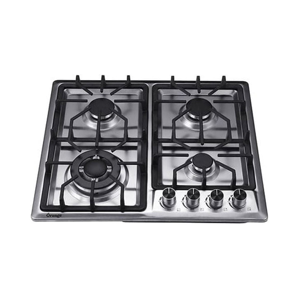 [O-66S4113] Built-In Gas Cooker 4 Burners, Silver