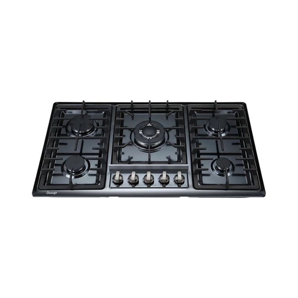[O-95G-Q100] Built-In Gas Cooker 5 Burners, Black