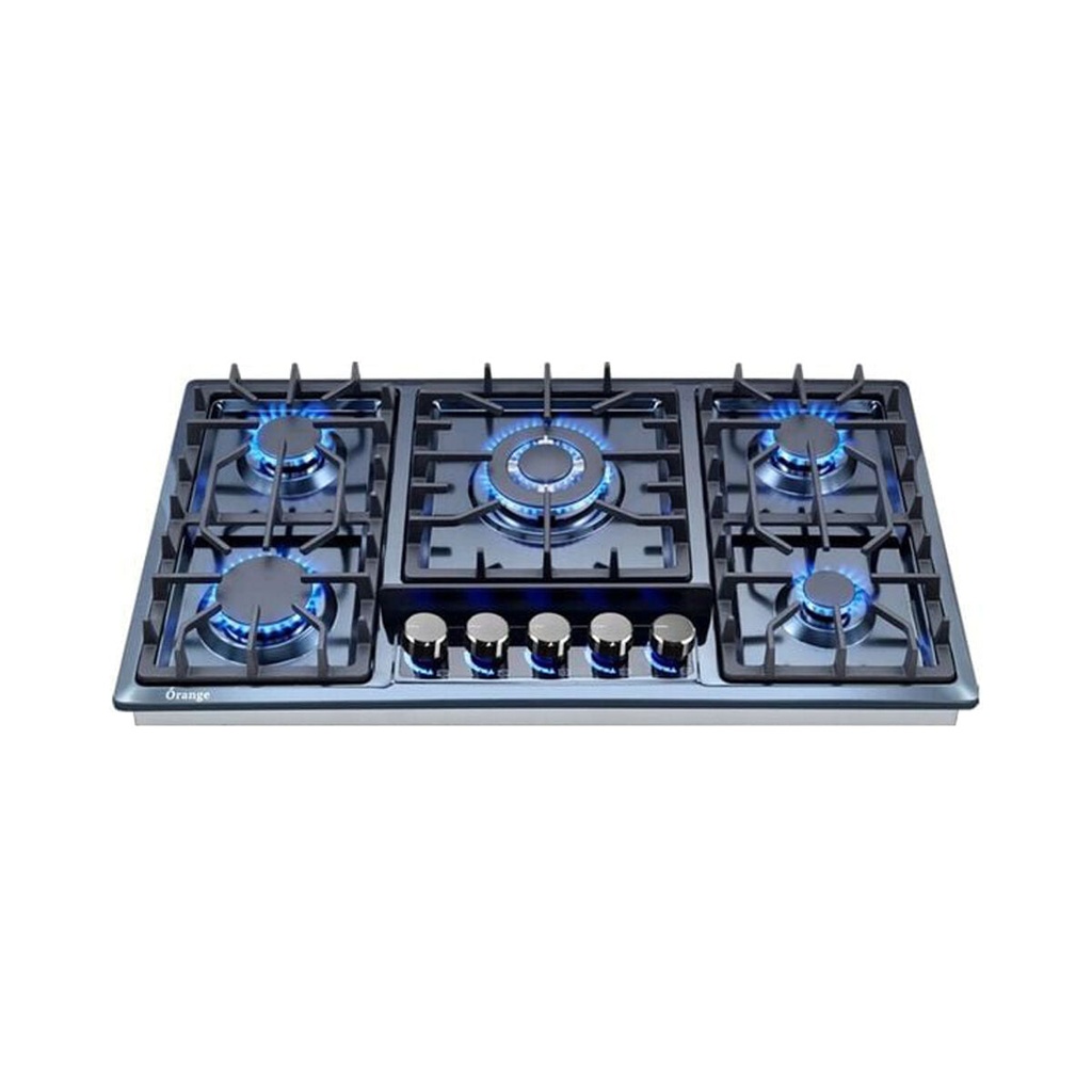 [O-ID90S5039BBL] Built-In Gas Cooker 5 Burners, Dark Gray