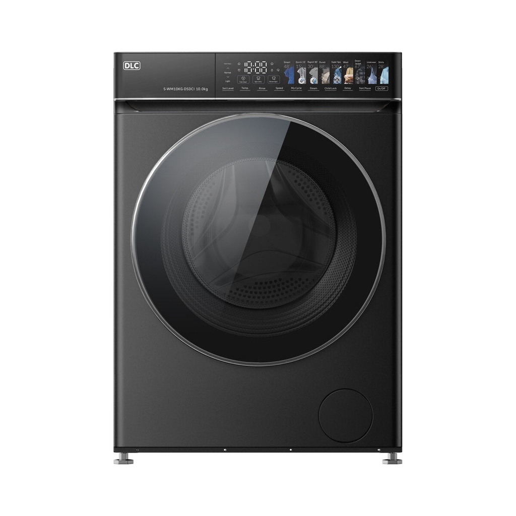 [S-WM10KG-DSDCI] DSDCI Front Load Washing Machine 10 Kg, Black