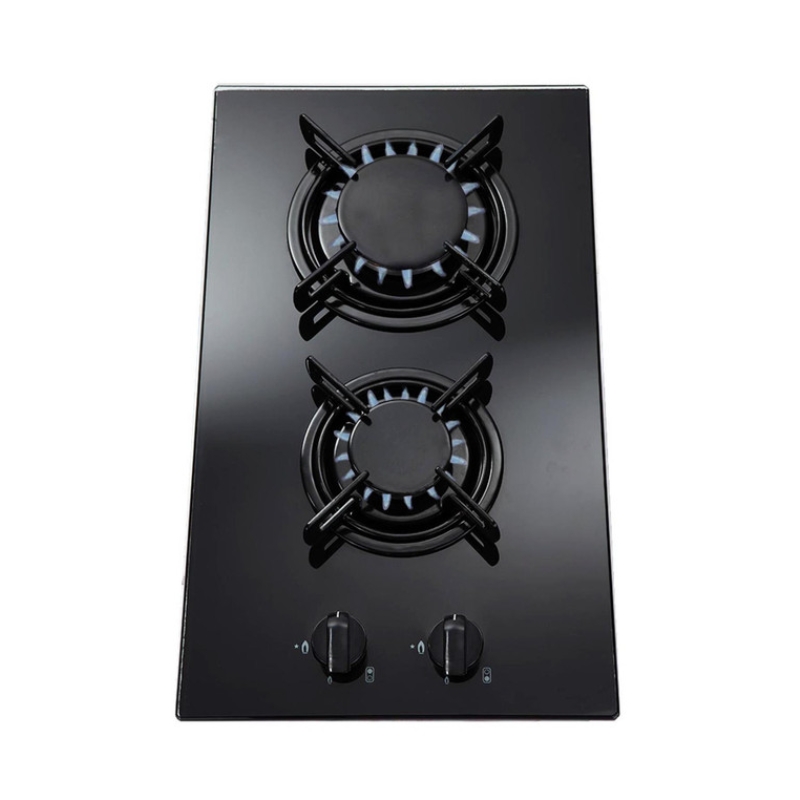 [T-302BG-ACB] [D2241] Glass Built in hob Gas - Black- 30Cm