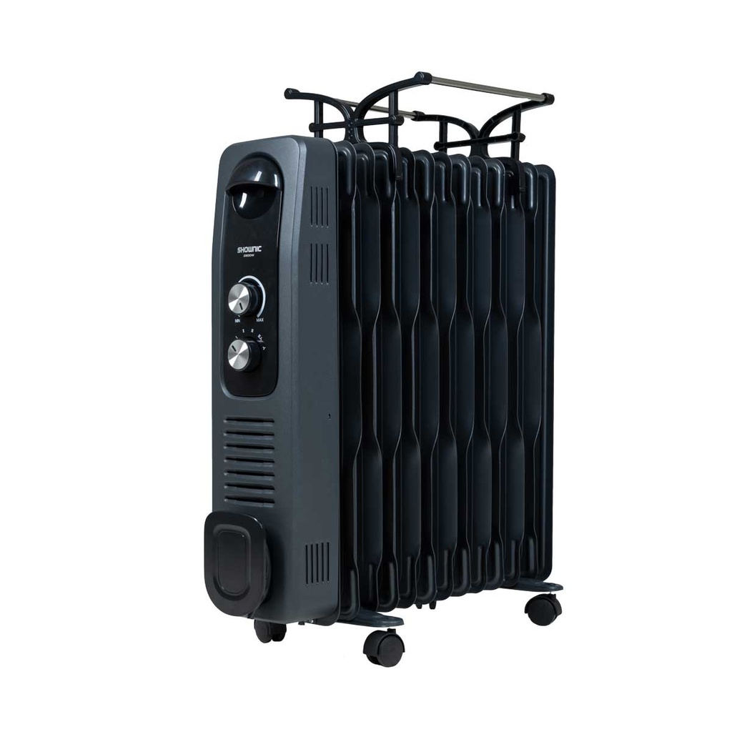 [QL-13C2900FG] Oil Heater 13 Fins, 2900W with Fan /  مدفئة زيتية شونك 13 ريشة سوداء اللون (Gold)