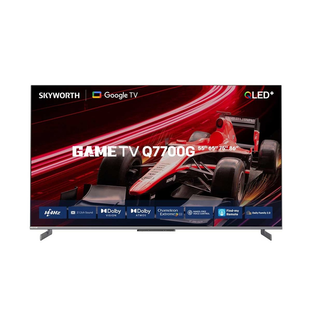 [55Q7700G] 4K QLED, 2.1 HDMI, 144 Hz (Google TV), 55-Inch شاشة سكاي وورث حجم 55
