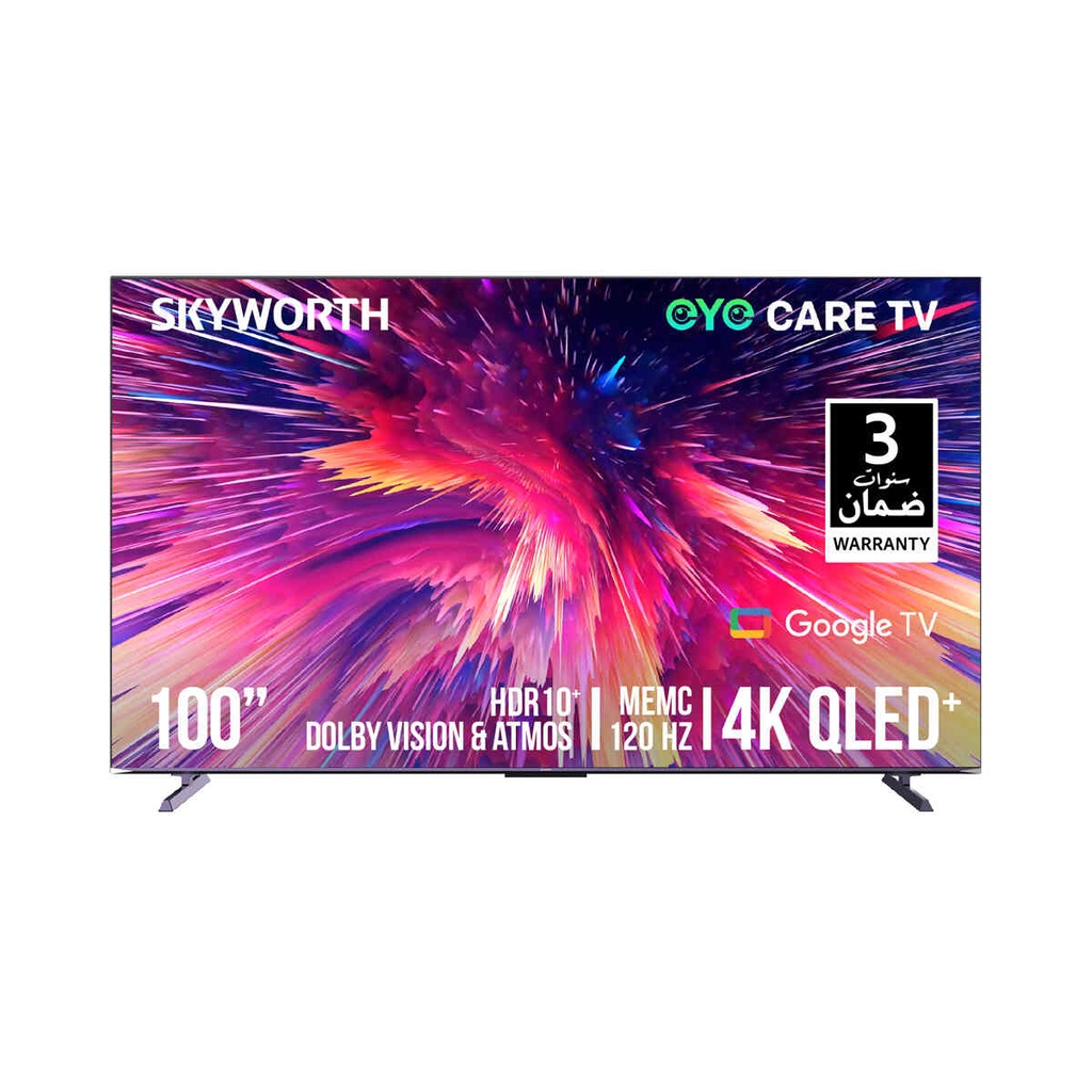 [100SUF958P] 4K Smart QLED+ Google TV, 100-Inch شاشة حجم 100 سكاي وورث