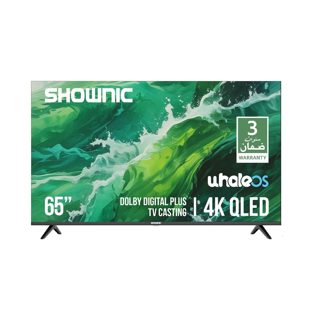 [TS-65AUHWQ] QLED Smart TV, 65-Inch شاشة حجم 65 انج شونك