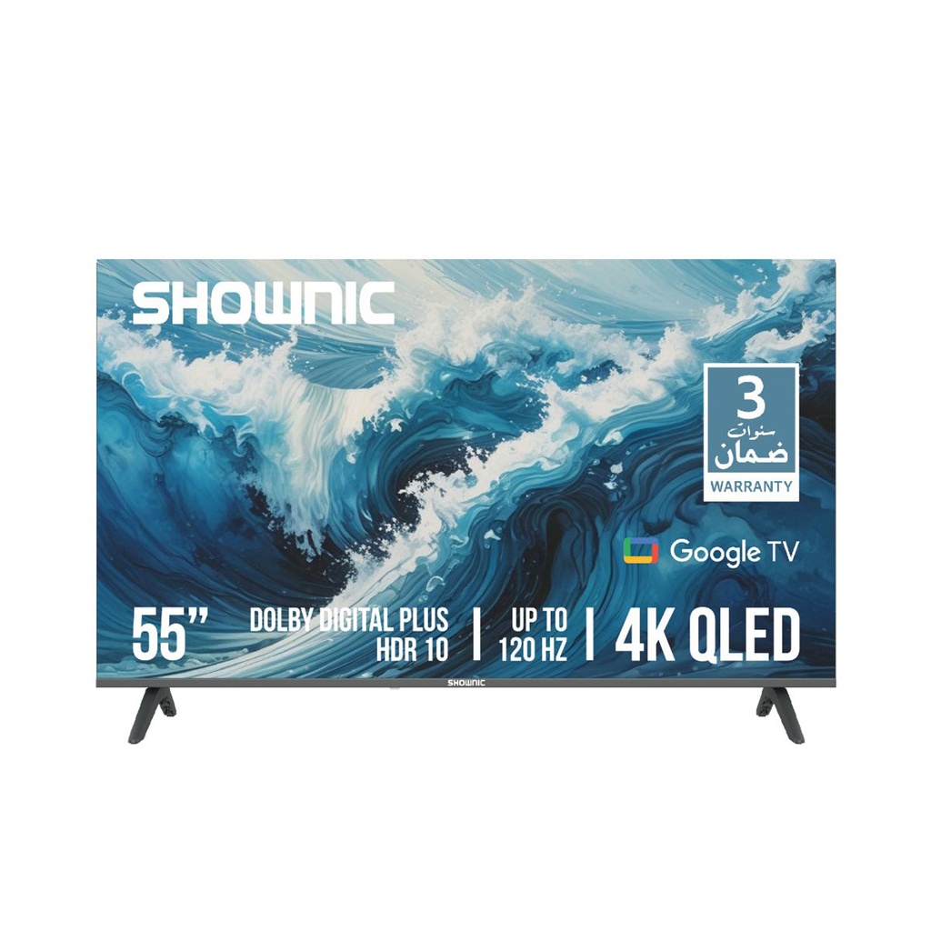 [TS-55AUHGQ] شاشة شونك جوجــــــل كيو ليد حجم 55" سمارت 120 هيرتز  /  4K Google TV Smart 4K QLED, 55-Inch