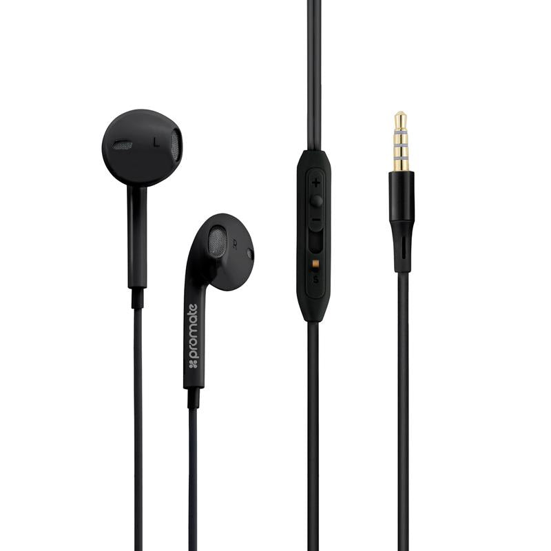 [GEARPOD-IS2.BLACK] GearPod-IS2 Stereo Earbuds – 3.5mm Jack, In-Line Remote, Built-in Mic, Noise Isolation, Ergonomic Design (Black)