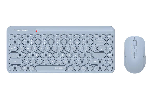 [FG3200 Air2-Blue] Fstyler FG3200 Air 2.4G QuietKey Compact Wireless Keyboard Mouse Combo (Grey)