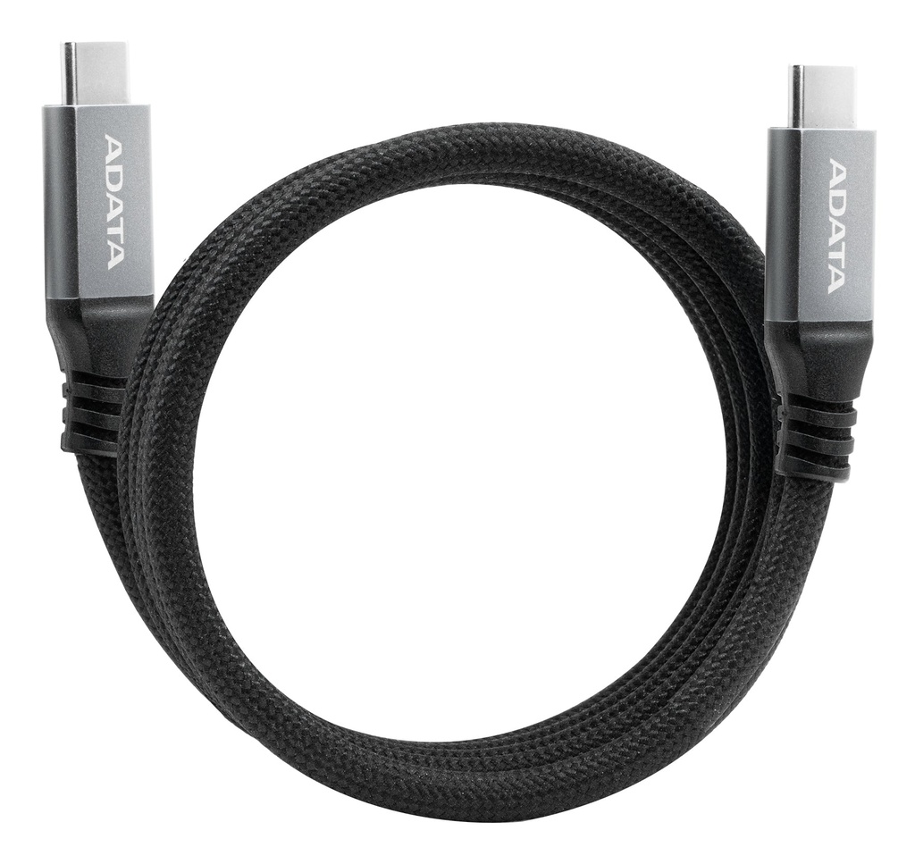 [CACCU3-100W-100AN-BK] USB‑C to USB‑C Magnetic Self‑Organizing Cable 100 cm – USB 3.2 Gen2 10 Gbps, 100 W/5 A PD 3.0 & QC 3.0 Fast Charge, 4K@60 Hz, Nylon‑Braided