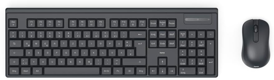 [D3173051] WKM-100 Wireless Keyboard with Mouse, Wireless, Batteries, QWERTY UK, black