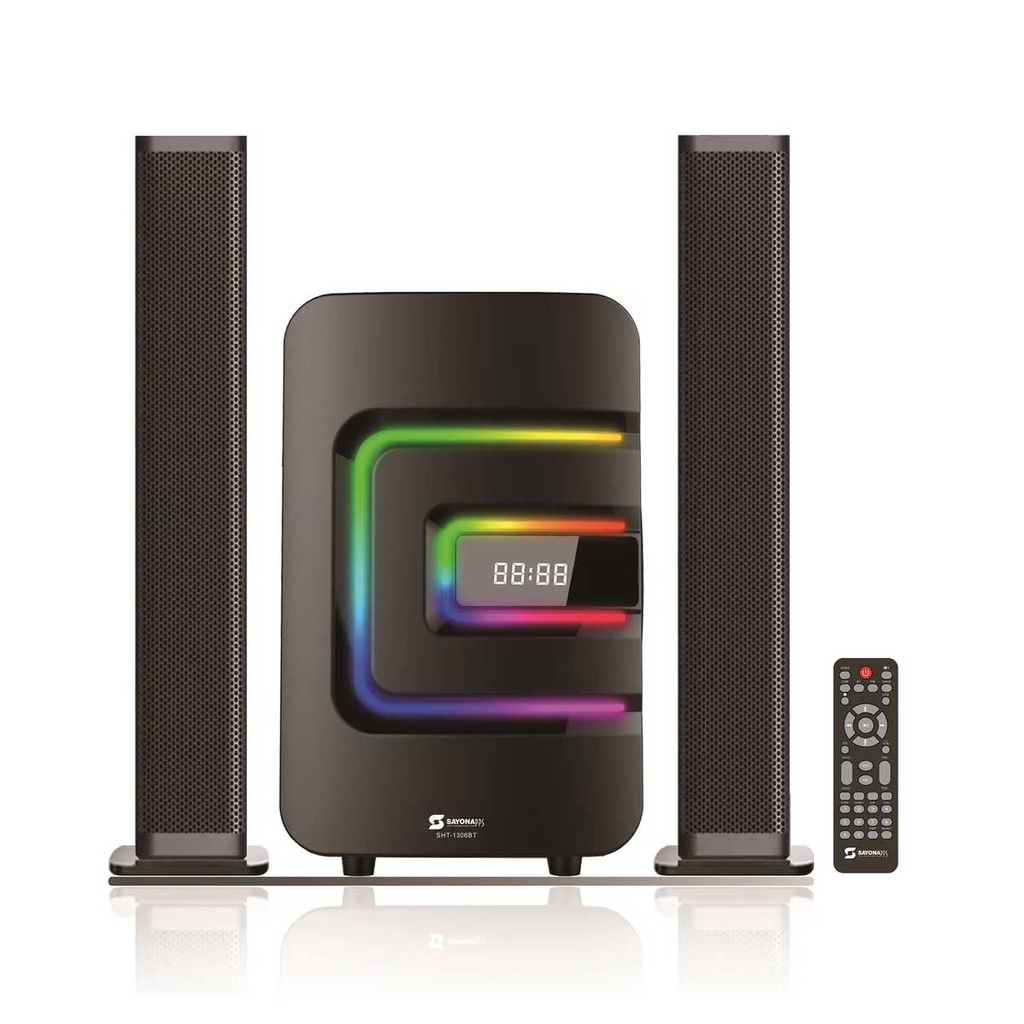 [SHT-1306BT] SHT-1306BT 2.1CH Sound Bar System 7500 Watts, Black نظام مكبرات الصوت المتعددة الوسائط سايونا