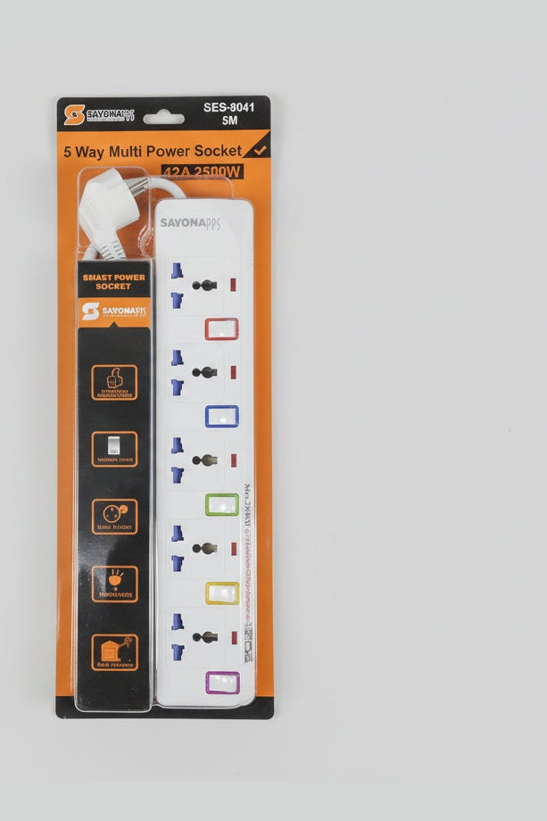 [SES-8041] 5 WAY MULTI POWER SOCKET 8041