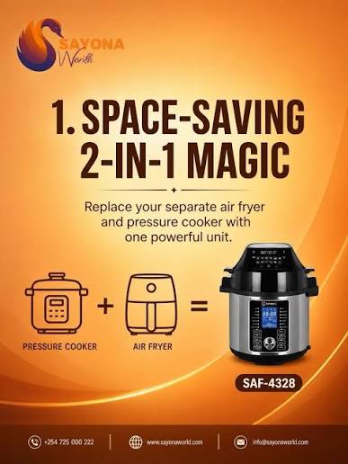[SAF 4328] AIR FRYER PRESSURE COOKER 6 LITERS SAF 4328