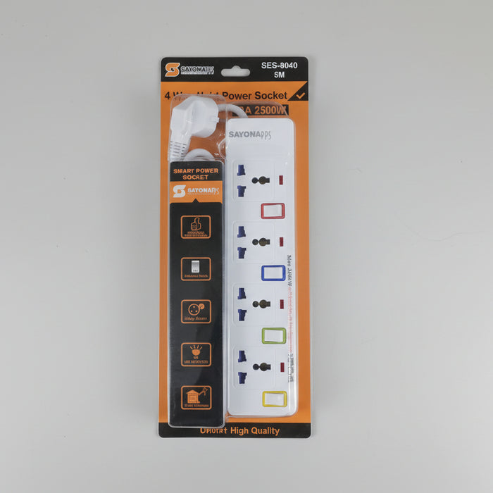 [SES- 8040] 4 WAY MULTI POWER SOCKET 8040