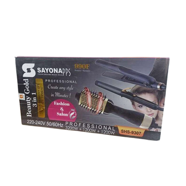 [SHS 9307] BRUSH&STRAIGHTENER&CURLY HAIR SHS 9307