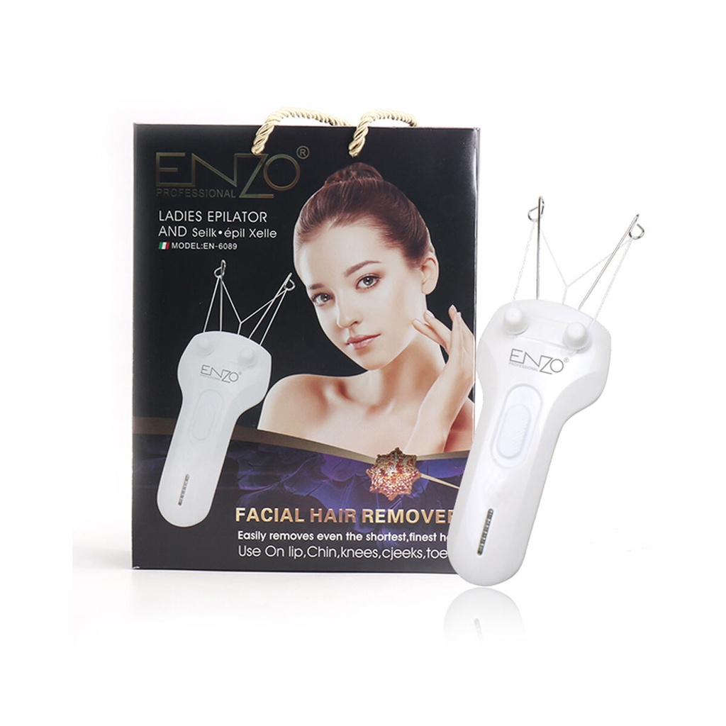 [EN-6089 White] Cotton Thread Defeather Epilator (White)