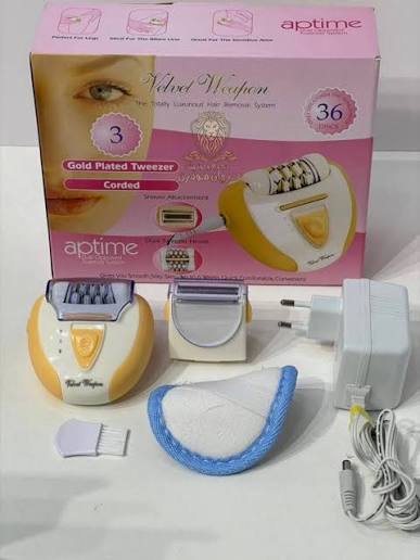 [AP-88] Facial and body hair removal device with double tweezers and blades