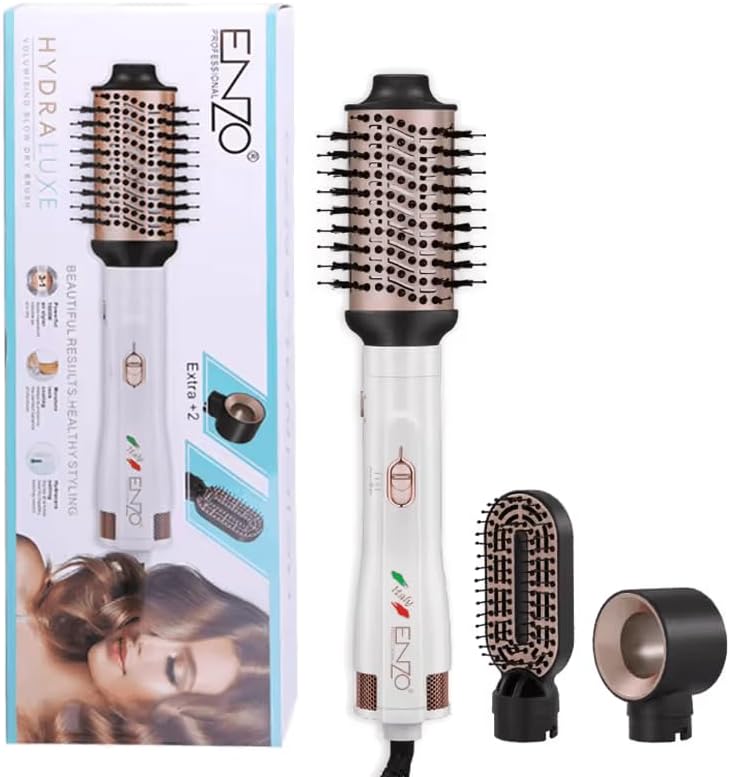 [EN-740] Blow Dryer, Curler, and Straightener, 1200W, Adjustable Heat & Speed Settings, Ceramic Coated Barrel