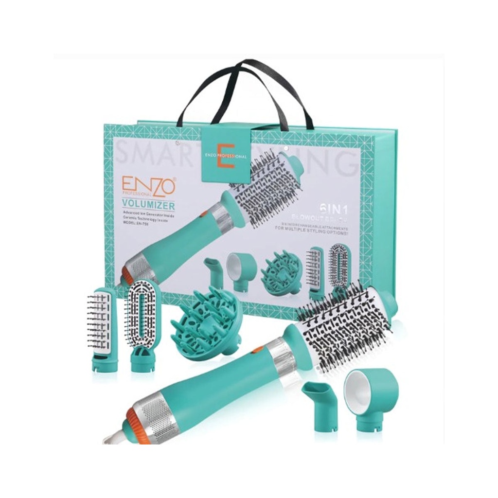 [EN-750] Volumizer Blow-out Brush 6 in 1  مجموعة أدوات تصفيف الشعر 6 في 1 اينزو
