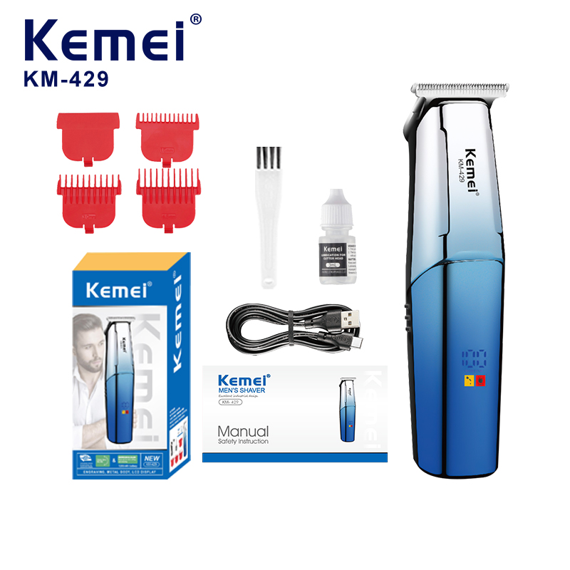 [KM-429] Mini Sizes 1200mAh 7500RPM Stainless Steal Blade Hair Detail Clipper for Men USB Rechargeable Hair Trimmer Portable