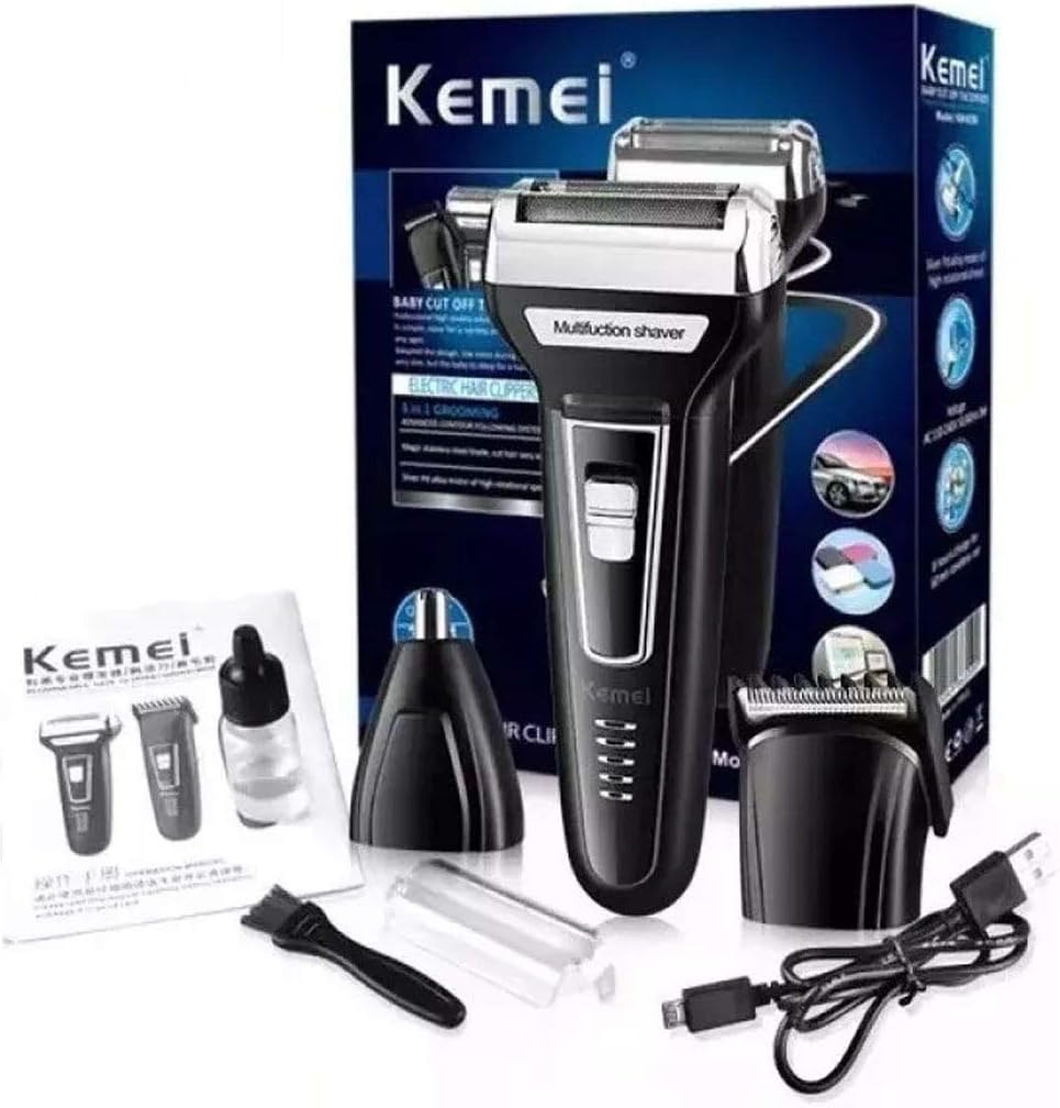 [KM-6558] 3 in 1 Portable EU Plug Electric Shaver