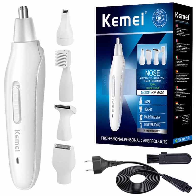 [KM-6670] Electric Rechargeable Men Hair Shaver Trimmer Hair Cutting & Beard Shaving Razor Styling kit For Men & Women All Purposes Use 30 Days Warranty