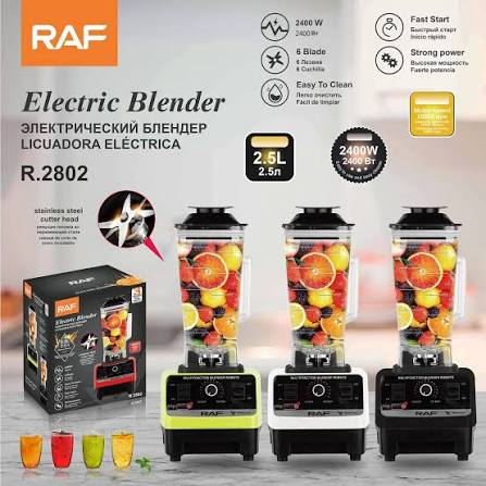 [R.2802] Electric Blender 6 Blades, 2400W, 2.5L Capacity